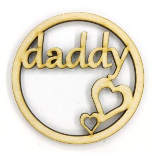Ξύλινο στρόγγυλο 10cm (daddy)