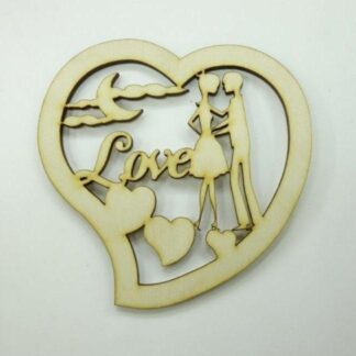 Καρδιά ξύλινη 10 εκ. (Love)