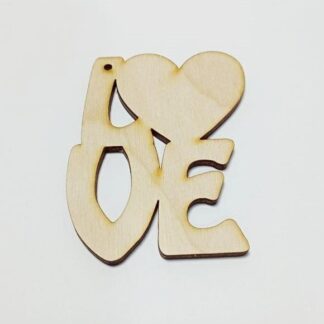 Ξύλινο 6 εκ. για μπρελόκ (Love) 018