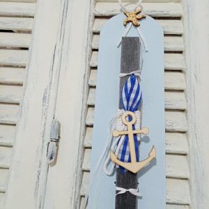 Λαμπάδα αρωματική 30 εκ. με πλάτη (άγκυρα) - Image 1