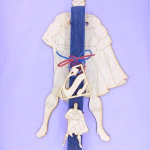 Λαμπάδα αρωματική 30 εκ. με πλάτη (Superman)