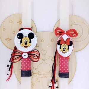 Λαμπάδα αρωματική 30 εκ. με πλάτη (Μίκυ - Μίνι)