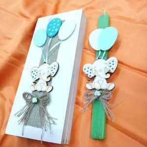 Σετ λαμπάδα 30 εκ. με κουτί (ζωάκι επιλογής σας)