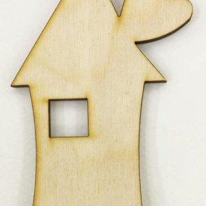 Ξύλινο σπιτάκι κρεμαστό  10 εκ.