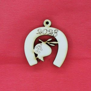 Ξύλινο γούρι πέταλο 6 εκ.