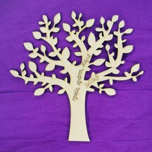 Ξύλινο σχέδιο (δέντρο ζωής), με ευχές  για Ημερολόγιο  22 εκ.