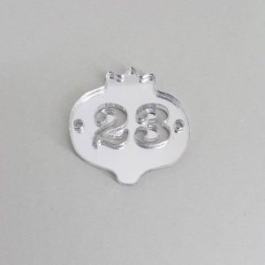 Plexiglass καθρέφτης ασημί ρόδι 3 εκ.