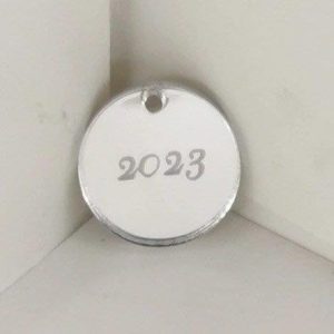 Plexiglass καθρέφτης ασημί στρόγγυλο 4 εκ.