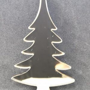 Plexiglass καθρέφτης χρυσό, Χριστουγεννιάτικο δέντρο, 8 εκ.