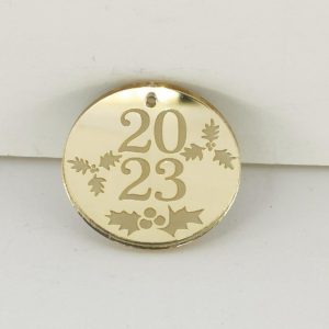 Plexiglass καθρέφτης χρυσό, στρόγγυλο 4 εκ.