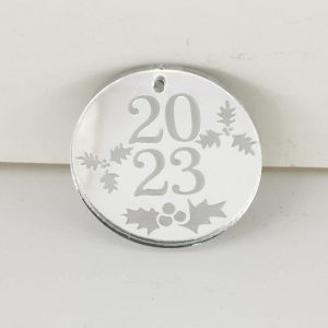 Plexiglass καθρέφτης ασημί, στρόγγυλο 4 εκ.