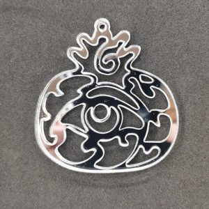 plexiglass ασημί καθρέφτης ρόδι 8 εκ.