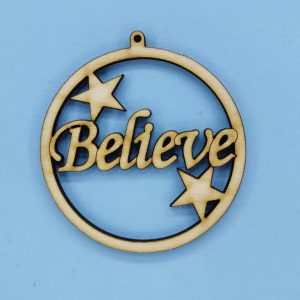 Ξύλινο στρόγγυλο 7 εκ. (Believe)