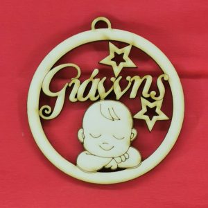 Ξύλινο στολίδι 10 εκ.