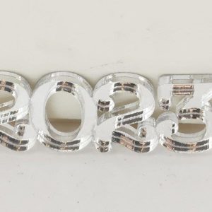 Plexiglass στολίδι καθρέφτης ασημί 4 εκ.