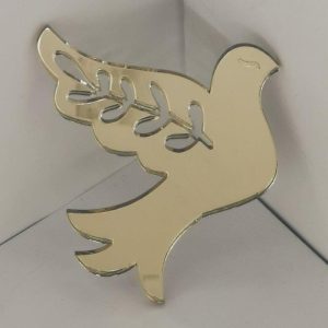 Plexiglass στολίδι καθρέφτης χρυσός 10 εκ.