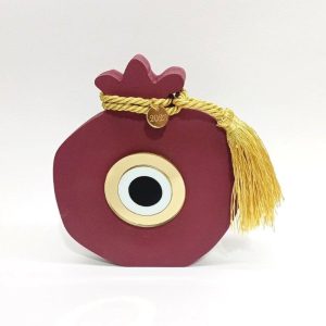 Ξύλινο ρόδι με χρυσό καθρέφτη 16Χ14 εκ.