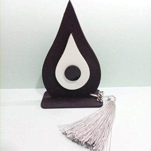 Ξύλινο μάτι με plexiglass  12Χ8 εκ.