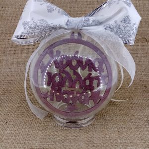 Μπάλα plexiglass 10 εκ. - ξύλινο στοιχείο Χρόνια Πολλά (Νονά)