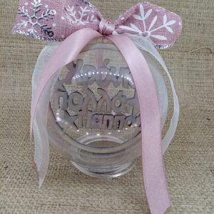 Μπάλα plexiglass 10 εκ. - ξύλινο στοιχείο Χρόνια Πολλά (Παππού) - Image 1