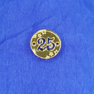 Στρογγυλο 2025 2,50εκ. Χρυσος καθρέφτης 5τεμ.