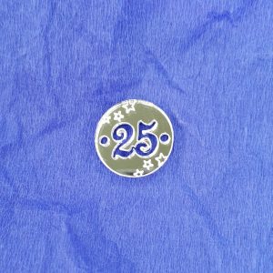 Στρογγυλο 2025 2,50εκ. Ασημί καθρέφτης 5τεμ