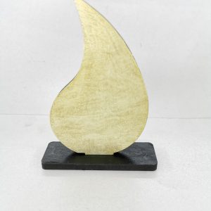 mdf φλόγα 12εκ.βαμμένο μεταλλικό χρώμα 6mm