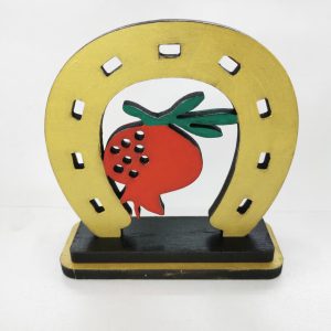 mdf πέταλο διπλη βάση 10εκ.βαμμένο μεταλλικό χρώμα 6mm - Image 3