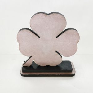 mdf τριφύλλι διπλη βάση 10εκ.βαμμένο μεταλλικό χρώμα 6mm - Image 3